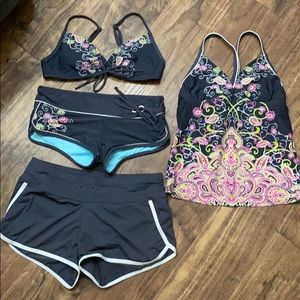 4 piece mix and match Athleta Bathing Suit size XS